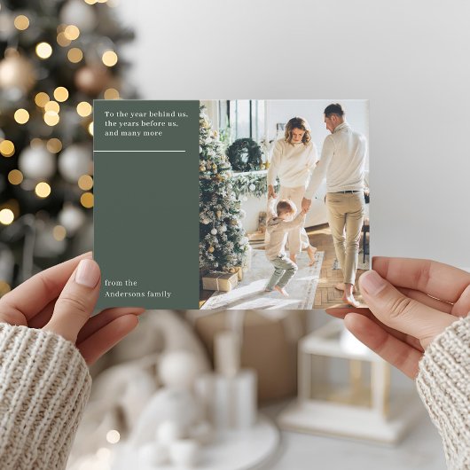 Carte Postale Elegant Minimal New Year Photo