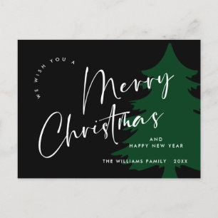 Carte Postale Élégant minimaliste Joyeux voeux de Noël