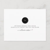 Carte Postale Élégant minimaliste rose blanc (Dos)