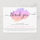 Carte Postale Élégant minimaliste rose blanc (Devant)