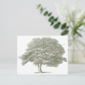 Carte Postale Élégant Modèle graphique de l'arbre de mariage (Debout devant)