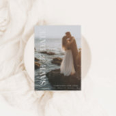 Carte Postale Elegant Modern Portrait Photo Save the Date Postca