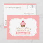 Carte Postale Élégant, Moderne, Bonbon rose, Chèque-cadeau Boula (Devant / Derrière)