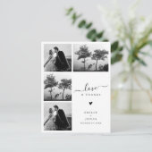 Carte Postale Elégant moderne quatre Mariage photo Merci (Debout devant)