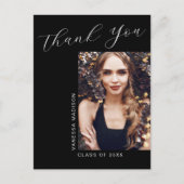 Carte Postale Élégant Moderne Simple Écriture Photo Remerciement (Devant)