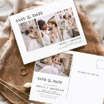 Carte Postale Élégant modifiable Enregistrer la date 4 Photo Sim<br><div class="desc">Paysage moderne et élégant Horizontal Four (4) Photo Enregistrer la date Magnet Mariage avec typographie manuscrite. L'aimant d'invitation de date inclut la typographie de script et le design chic et simple auquel vous pouvez ajouter votre photo de fiançailles customisée à.</div>