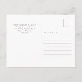 Carte Postale Elégant Monogramme Famille Réunion (Dos)