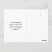 Carte Postale Elegant Navy Green Plaid Happy Holidays (Dos)