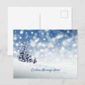 Carte Postale Élégant Noël de Noël Arbre à neige d'hiver (Devant / Derrière)
