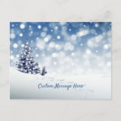 Carte Postale Élégant Noël de Noël Arbre à neige d'hiver (Devant)