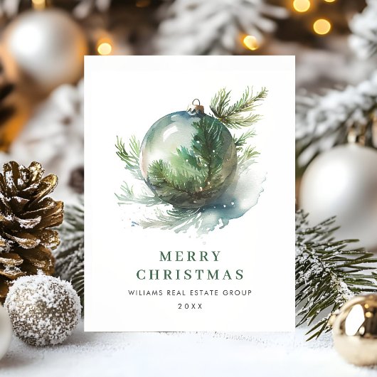 Carte Postale Élégant Noël d'entreprise