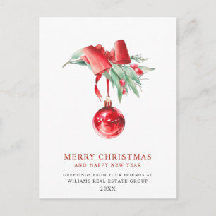 Carte Postale Élégant Noël Ornament Accueil d'entreprise