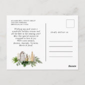 Carte Postale Élégant Noël Pine Tree Salutation vacances (Dos)