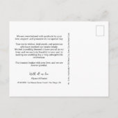 Carte Postale Élégant noir blanc chic Mariage photo Collage (Dos)