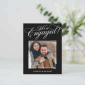 Carte Postale Élégant Nous sommes engagés Faire-part Fiançailles (Debout devant)