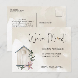 Carte Postale Élégant nouveau Faire-part de déplacement d'adress