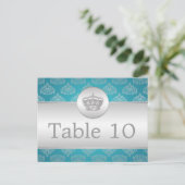 Carte Postale Élégant numéro de tableau Royal Crown Blue (Debout devant)