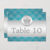 Carte Postale Élégant numéro de tableau Royal Crown Blue (Devant / Derrière)