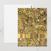 Carte Postale Elégant or bling (Devant / Derrière)