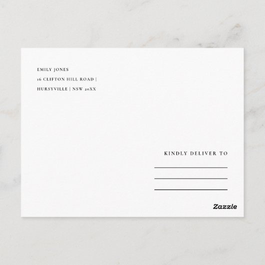 CARTE POSTALE ÉLÉGANT OR GRIS AUTOMNE ARBRES MERCI (Dos)