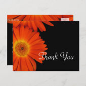 Carte Postale Elégant orange gerbera marguerite fleurs de mariag (Devant / Derrière)