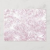 Carte Postale Élégant palmier à parties scintillant rose pâle (Devant)