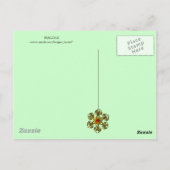 CARTE POSTALE ÉLÉGANT PEACOCK EN NOIR VERT (Dos)