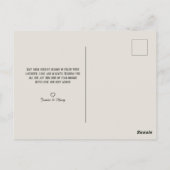 Carte Postale Elégant pin et couronne blanche avec accents or (Dos)