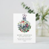 Carte Postale Elégant Pine Tree Noël Accueil d'entreprise (Debout devant)