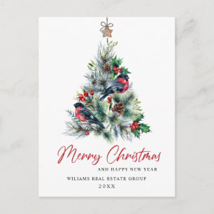 Carte Postale Elégant Pine Tree Noël Accueil d'entreprise