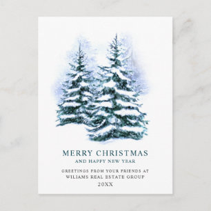Carte Postale Elégant Pine Tree Noël Accueil d'entreprise