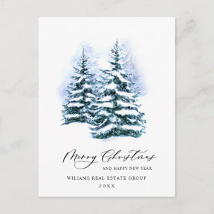 Carte Postale Elégant Pine Tree Noël Accueil d'entreprise