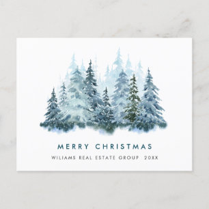 Carte Postale Elégant Pine Tree Noël Accueil d'entreprise