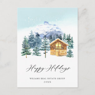 Carte Postale Elégant Pine Tree Noël Accueil d'entreprise