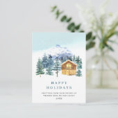 Carte Postale Elégant Pine Tree Noël Accueil d'entreprise (Debout devant)