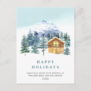 Carte Postale Elégant Pine Tree Noël Accueil d'entreprise