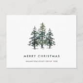 Carte Postale Elégant Pine Tree Noël Société Salutation (Devant)