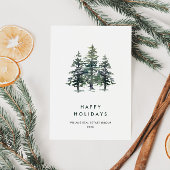 Carte Postale Elégant Pine Tree Noël Société Salutation