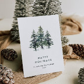 Carte Postale Elégant Pine Tree Noël Société Salutation