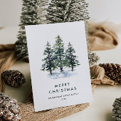 Carte Postale Elégant Pine Tree Noël Société Salutation