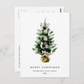 Carte Postale Elégant Pine Tree Noël Société Vacances (Devant / Derrière)