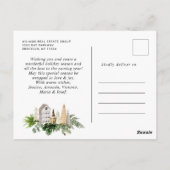 Carte Postale Elégant Pine Tree Noël Société Vacances (Dos)