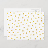 Carte Postale Élégant point de confetti à huile d'or (Devant / Derrière)