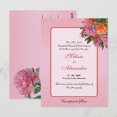 Carte Postale Elégant poitrine rose floral simple (Devant / Derrière)