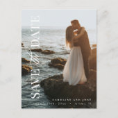 Carte Postale Élégant portrait moderne Photo Enregistrer la date (Devant)