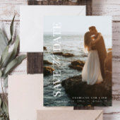 Carte Postale Élégant portrait moderne Photo Enregistrer la date