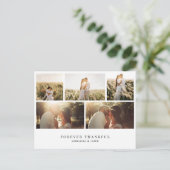 Carte Postale Elegant pour toujours Merci simple photo Mariage (Debout devant)