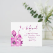 Carte Postale Élégant Purple Poppy Moving (Debout devant)