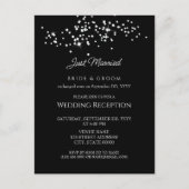 Carte Postale Elégant Rhinestones Réception de mariage Eloped (Devant)