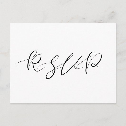 Carte Postale Elegant romantique calligraphy RSVP (Devant)